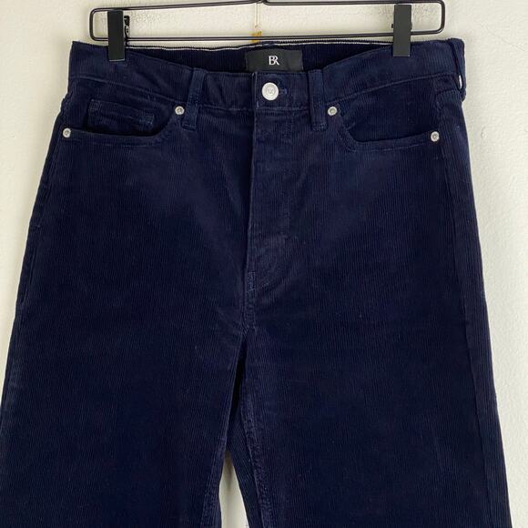 Banana Republic Corduroy Pants Size 28 Navy Blue Wide Relaxed Flare Jeans - Picture 8 of 14